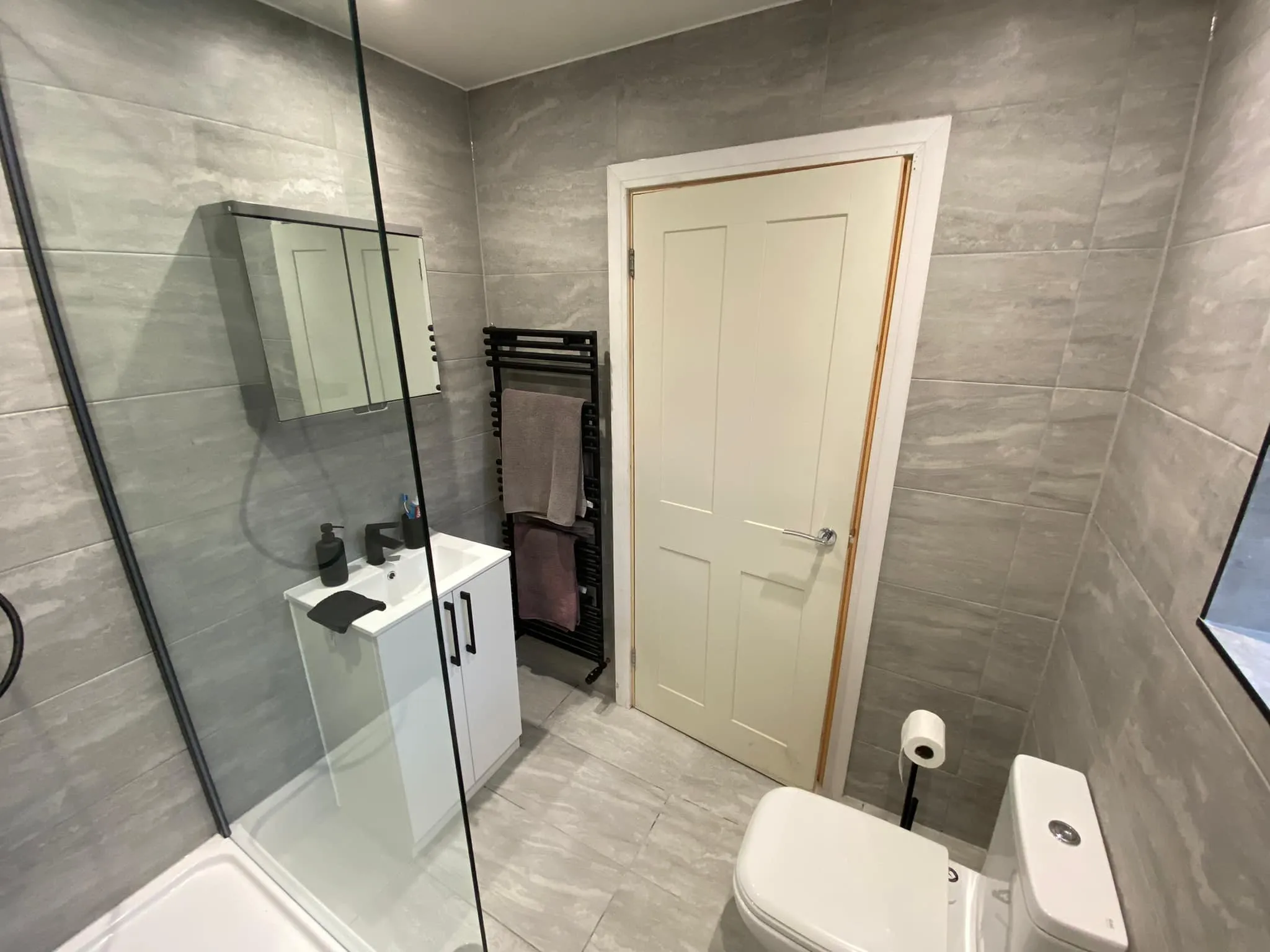 new bathroom with shower